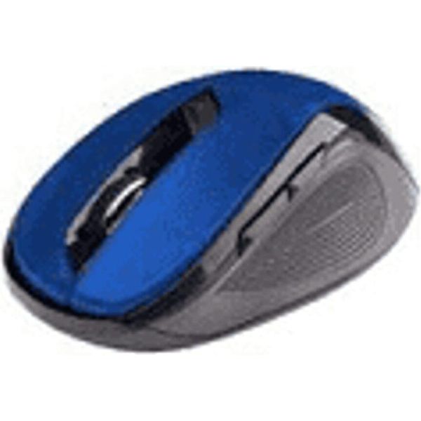C-TECH Mouse Wlm-02/Ergonomico/Ottico/Destro/1 600 Dpi/Usb Wireless/Nero-Blu-image
