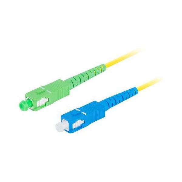 Lanberg Sm SC/APC-SC/UPC Simplex Cavo Patch In Fibra Ottica 3,0Mm Szh G657A1 1M Giallo-image