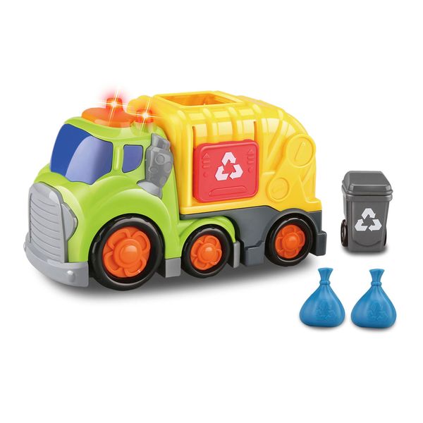 Wiky Kiddy Camion Della Spazzatura Con Effetti 19,5 Cm Bidone Della Spazzatura-image