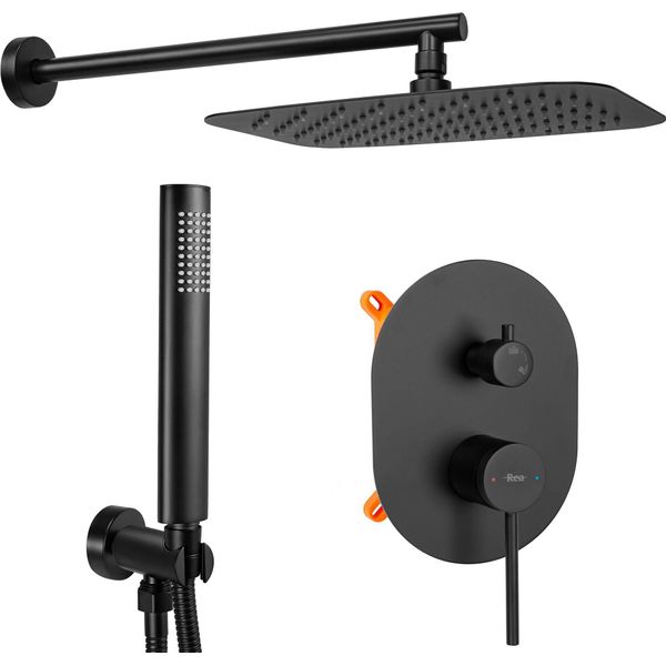 Set Doccia Da Incasso Rea Oval Black Box-image
