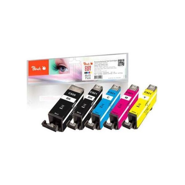 Peach PI100-152 Peach Patrone Canon PG-520/CLI-521 Multipack Bk,C,M,Y Rigenerato-image