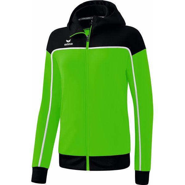 Erima Calcio Change By Erima Giacca Da Allenamento Con Cappuccio Da Donna Verde Nero Bianco Taglia 34-image