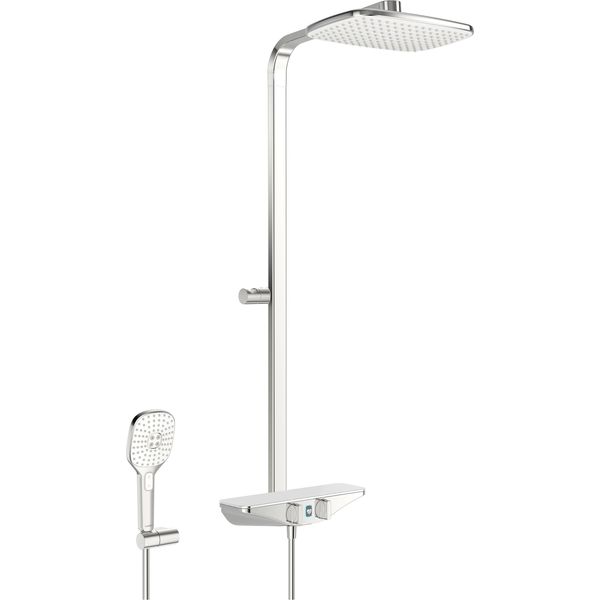 Hansa Emotion - Set Doccia Wellfit Con Termostatico, 360X220 Mm, Bianco/Cromo 5865017282-image