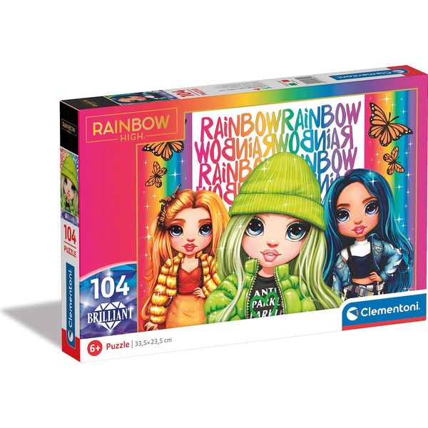 Clementoni - 20342 - Puzzle Supercolor Alto Arcobaleno Brillante - Puzzle Con 104 Pezzi - Puzzle Per Bambini Dai 6 Anni, Italy-image