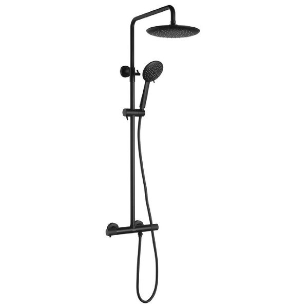 Sapho Solaria - Set Doccia Con Termostatico, 5 Getti, Nero Opaco WD139B-image