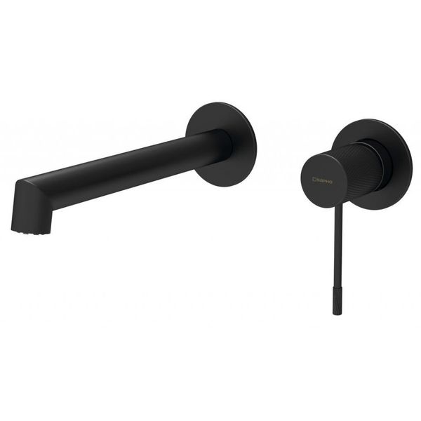 Sapho Solaria - Miscelatore Da Incasso Per Lavabo, 2 Fori, Nero Opaco WD008B-image