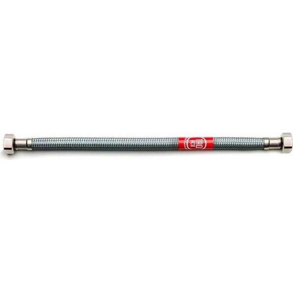 Tubo Flessibile Corazzato In Acciaio Inox 30Cm Ig 1/2" X Ig 1/2"" Tubo Metallico DN8"-image