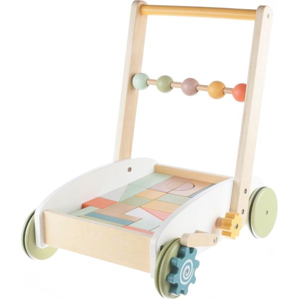 Carrello Di Legno Con Blocchi, Legno-image