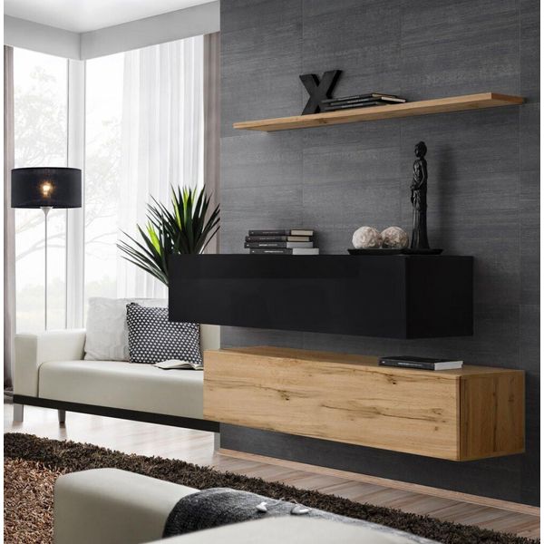Set Di Armadietti Rionata 2 - Nero/Rovere Wotan-image
