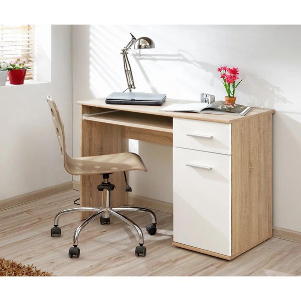 Scrivania Eman - Rovere Sonoma / Bianco-image