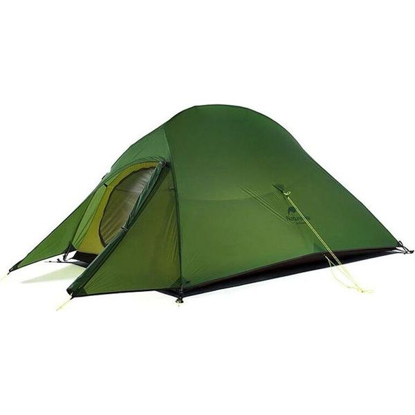 Naturehike Cloud-Up Tenda Ultraleggera Per 1 Persona Impermeabile A Doppio Strato Per Campeggio (20D Verde Foresta Aggiornamento)-image