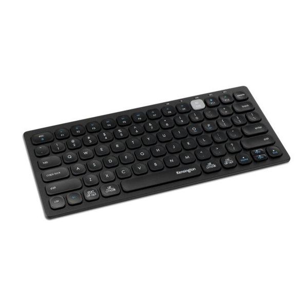 Tastiera Compatta Wireless Kensington Multi-Device Dual - Qwerty - Inglese Britannico - Nero - Senza Fili - Blu-image