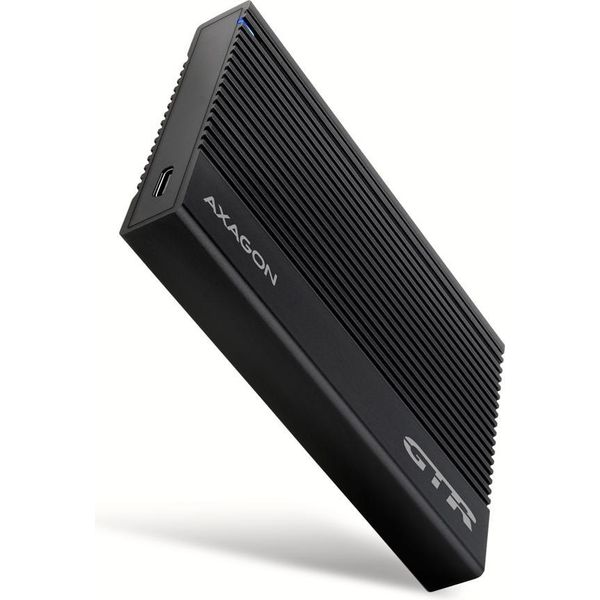 Axagon Axagon EE25-GTR Custodia Per Disco Rigido Esterno USB-C 3.2 Gen 2 - Sata 6G 2,5" Custodia Per Hdd/Ssd Scanalata Nero 2,5"""-image
