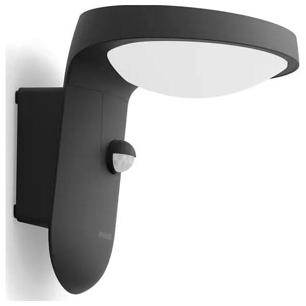 Applique A Led Per Esterni Philips 8719514476837 Tyla 9W 820Lm 2700K Antracite Con Sensore Di Movimento-image