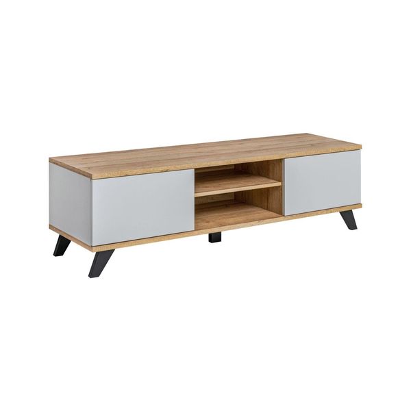 Tavolino Tv Mambra - Rovere Riviera / Grigio Perla-image