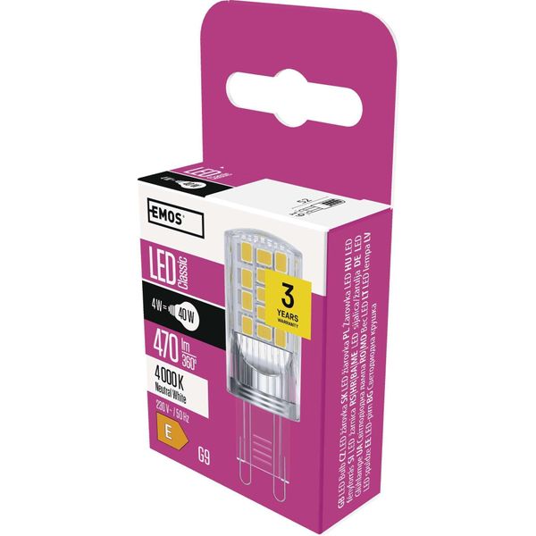 Emos Lampadina Led 4W G9 Colore Della Luce: Bianco Luce Diurna ZQ9545-image