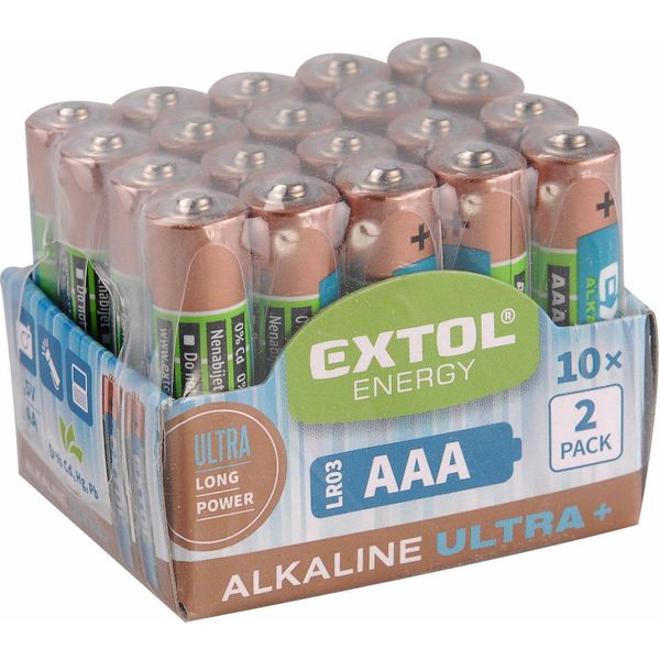 Batterie Alcaline Extol Energy Ultra +, 20 Pezzi, 1,5V Aa (LR6) EXTOL-LIGHT-image