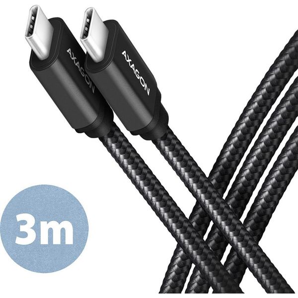 Axagon Axagon BUCM3-CM30AB Cavo Usb Usb 3.2 Gen 1 (3.1 Gen 1) 3 M Usb C Nero-image