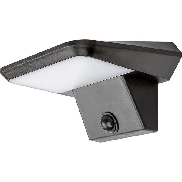 Lampada Solare Da Parete Per Esterni Con Sensore Led 10W Qesa Nero 77005 Rabalux-image