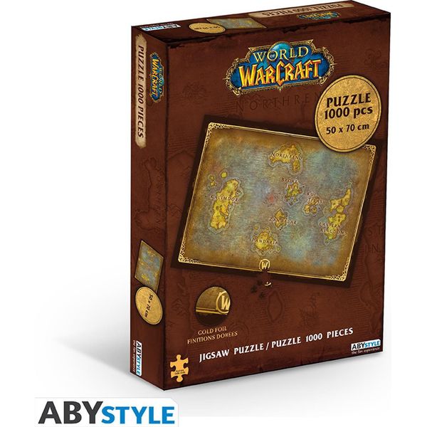 World Of Warcraft - Puzzle Da 1000 Pezzi - La Mappa Di Azeroth-image