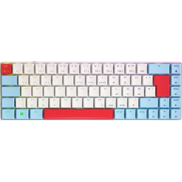 Cherry Mx MX-LP 2.1 - Tastiera - Compatta - Retroilluminata - Senza Fili - Usb, 2,4 Ghz, Bluetooth 5.2 - Qwertz - D-image