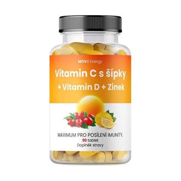 Vitamina C 1200 Mg Con Rosa Canina + Vitamina D + Zinco Premium 90 Compresse-image