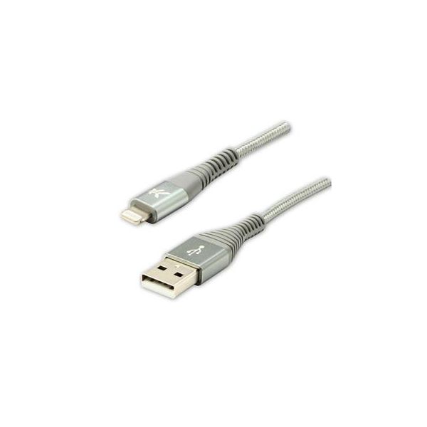 Cavo Usb Logo (2.0) Usb A Maschio - Apple Lightning Maschio 2 M Argento Mfi, 5V/2,4A N-image