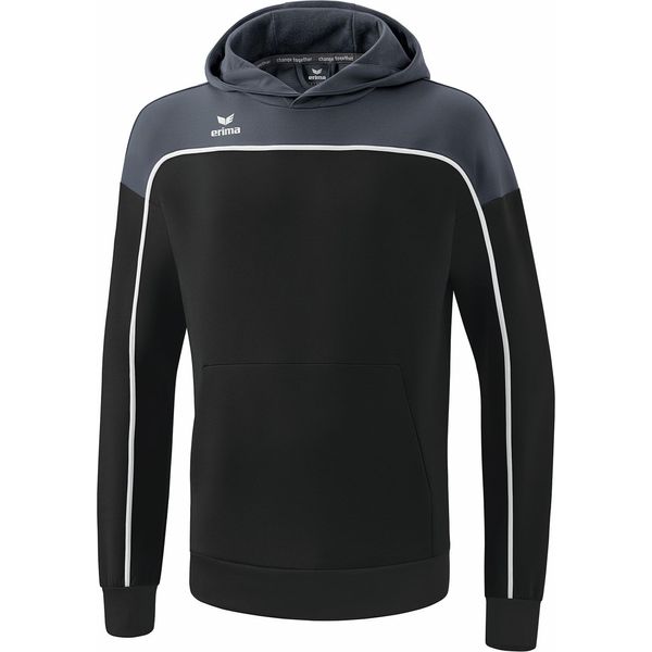 Erima Change Felpa Con Cappuccio Uomo - Nero / Grigio Ardesia / Bianco-image