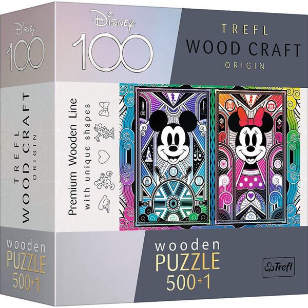 Trefl Legno Artigianato Origine Puzzle Mickey Mouse E Minnie 501 Teile-image