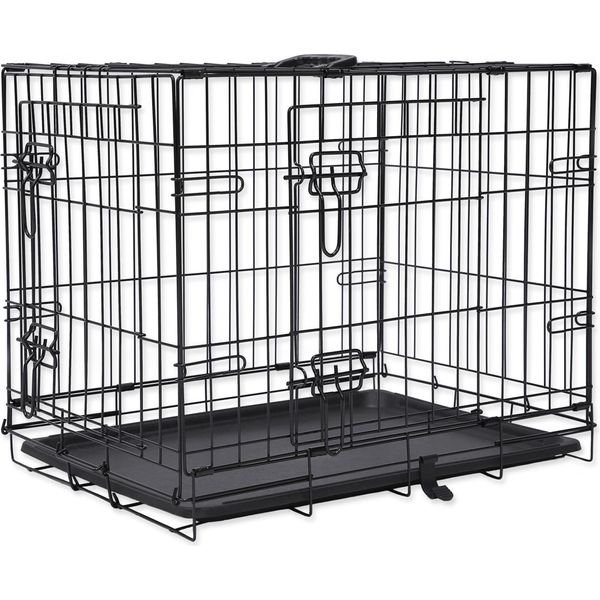 Dog Fantasy Gabbia Pieghevole S, Con Due Porte, Dimensioni 61 × 43 × 49 Cm-image