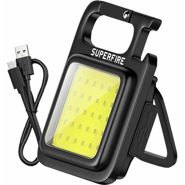 Superfire MX16 Flashlight, 600 Lm, 500 Mah, USB-C, 4 Modes-image
