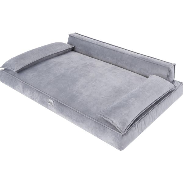 Letto Per Cani Lettino Per Cani Divano Per Cani Cuscino Per Cani Divano Per Cani Cesto Per Animali Domestici Divano Morbido Per Cani Materasso Posti Letto, Grigio, 99 X 66 Cm-image
