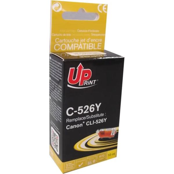 Uprint CLI526 Calamaio Canon, Con Chip, Giallo-image