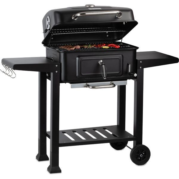 Carrello Per Barbecue A Carbonella Bbq-Toro Con Vassoio Per La Carbonella Regolabile In Altezza, Barbecue A Carbonella Con Termometro-image