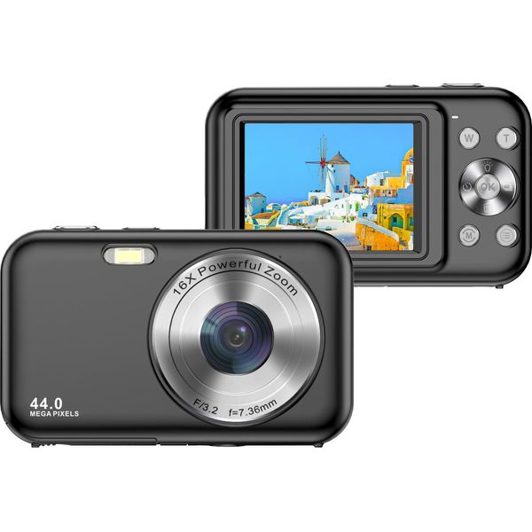 Inf Fotocamera Digitale 1080P 44MP Zoom 16X Schermo Da 2,4". Nero"-image