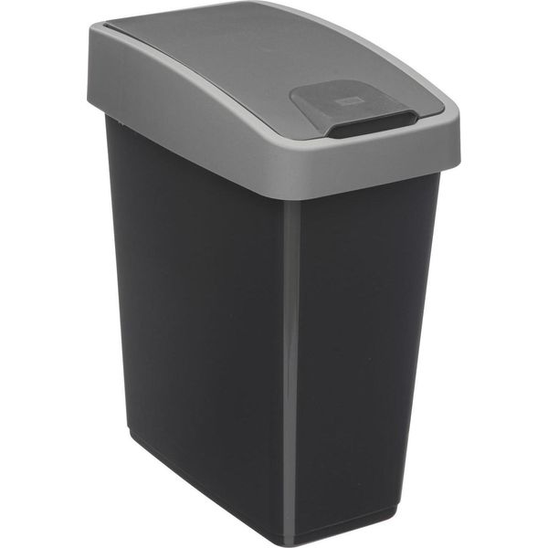 5 Five Simply Smart - Cestino Per Rifiuti Con 2 Aperture In Plastica 45L Grigio-image