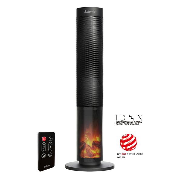 Salente Hottower, Ventilatore A Colonna Ad Aria Calda, Nero-image
