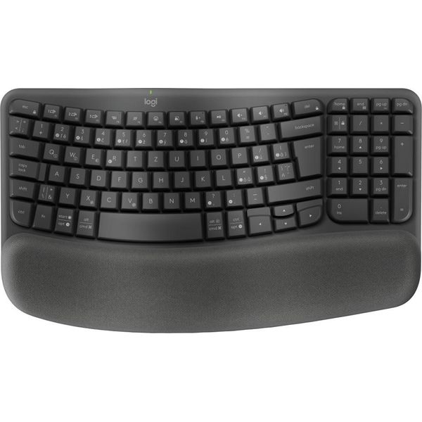 Logitech Wave Keys - Tastiera - Senza Fili - 2,4 Ghz, Bluetooth Le - Qwerty - Ceca - Grafite (920-012307)-image