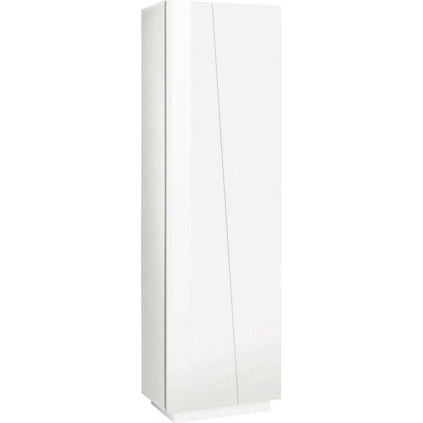 Dmora Armadio Multiuso 2 Ante Albatros 38X199.7H Cm Bianco, 2 Ante 6 Vani Italy-image