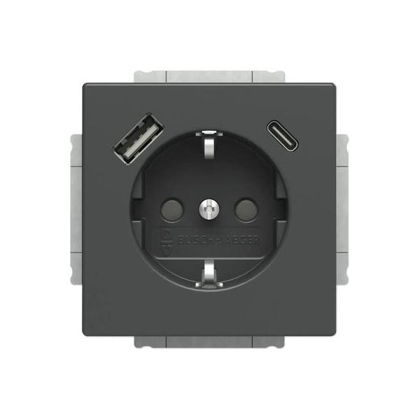 Busch-Jaeger Schuko Steckdose SB-A+C 20 EUCB2USBAC-81 (2CKA002011A6300)-image