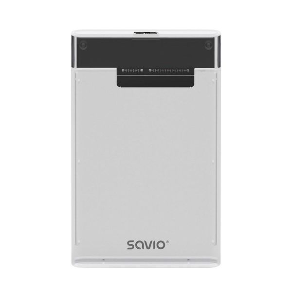 Savio AK-66 Custodia Per Hdd/Sdd, Usb 3.0, 2,5", Trasparente"-image