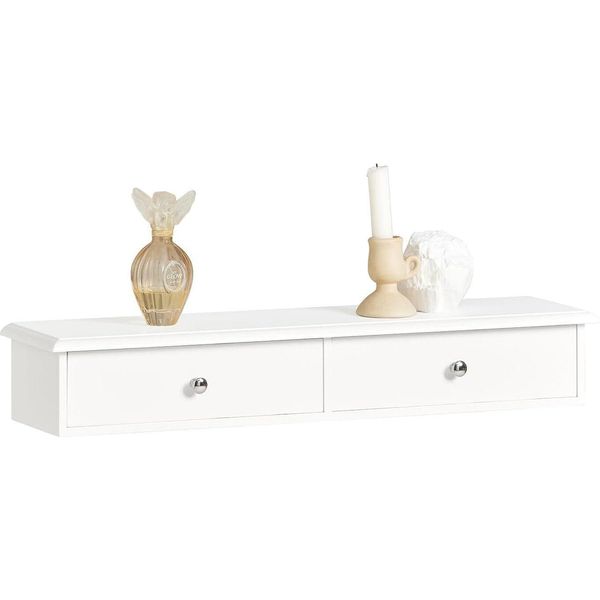 Sobuy Armadio A Muro Armadio Da Bagno Armadio A Muro Con 2 Cassetti Armadio A Muro Wht Circa 63,5 X 10 X 15 Cm-image