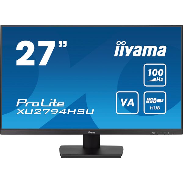 Iiyama Prolite XU2794HSU-B6 - Led-Monitor - 68.5 Cm (27") - 1920 X 1080 Full Hd (1080P) @ 100 Hz - Va - 250 Cd/M² - 4000:1 - 1 Ms - Hdmi, Displayport - Lautsprecher - Mattschwarz"-image