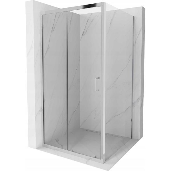 Mexen Apia Cabina Doccia Scorrevole 100 X 100 Cm, Trasparente, Cromo - 840-100-100-01-00-image