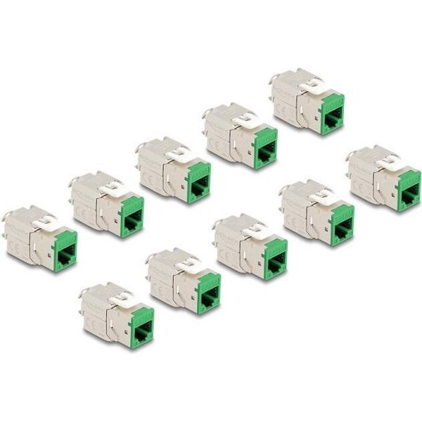 Delock - Keystone-Modul - RJ-45 (W) Zu Lsa (W) - Stp - Cat 6A - GrüN (Packung Mit 10) (88116)-image