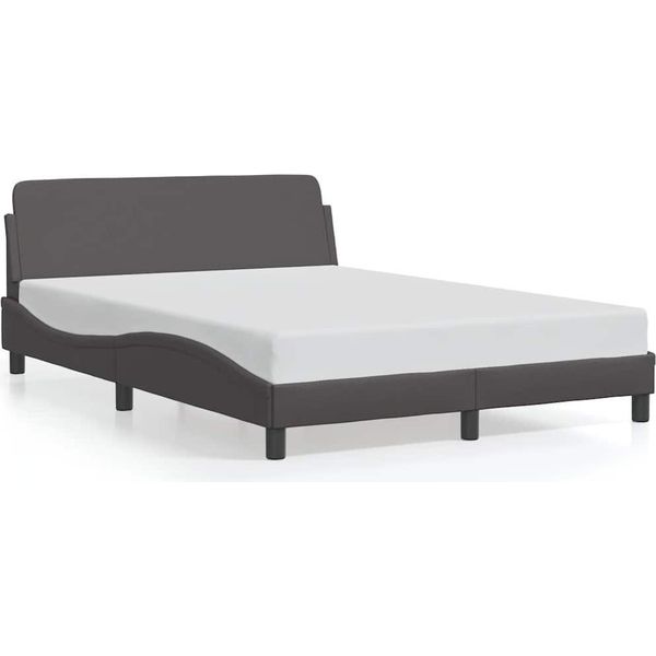 Struttura Letto Vidaxl "Dover"" Grigio 140X200 Cm In Pelle Finta"-image