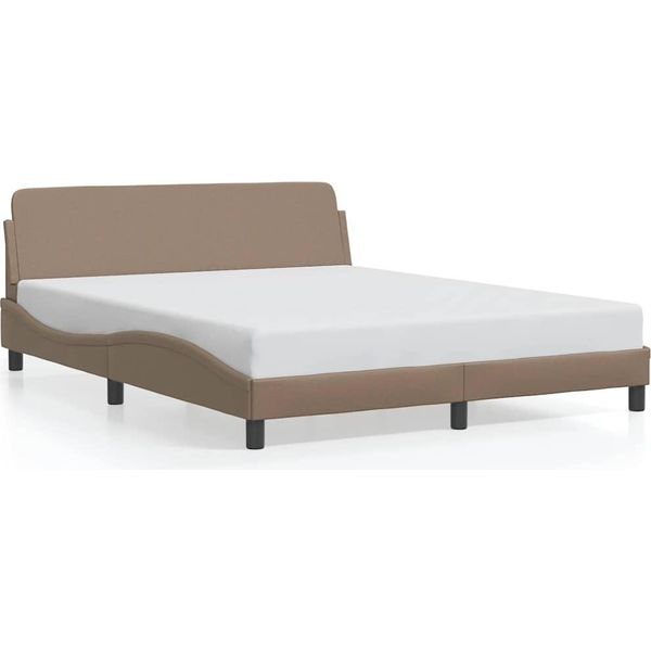 Vidaxl Struttura Letto "Dover"" Cappuccino-Marrone 160X200 Cm In Ecopelle"-image