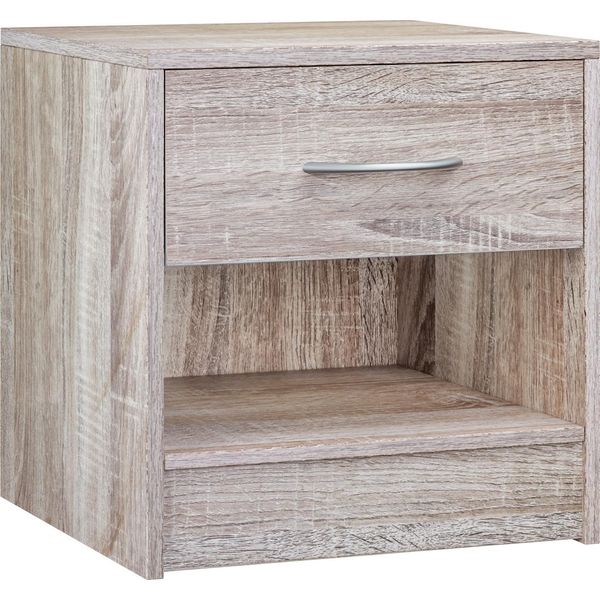 Casaria® Comodino 41X39X28 Cm Spazioso Cassetto Portaoggetti Con Maniglia Ripiano Aperto Comodini Tavolino Da Notte Arredamento Camera Da Letto-image