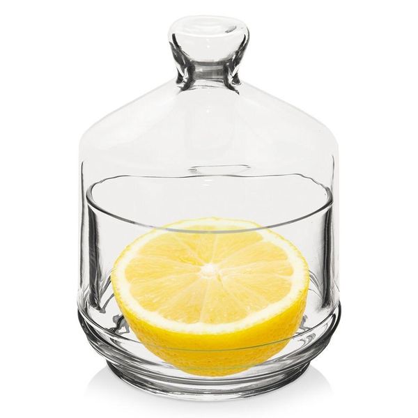 Elegante Ciotola Per Limoni Con Coperchio In Vetro Trasparente-image