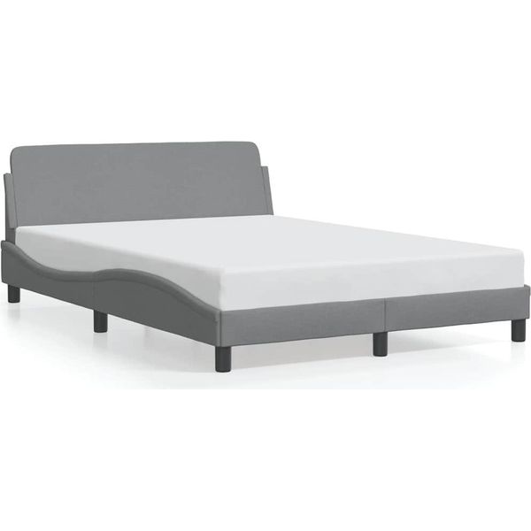 Vidaxl Struttura Letto "Dover"" Grigio Chiaro 140X190 Cm Tessuto"-image